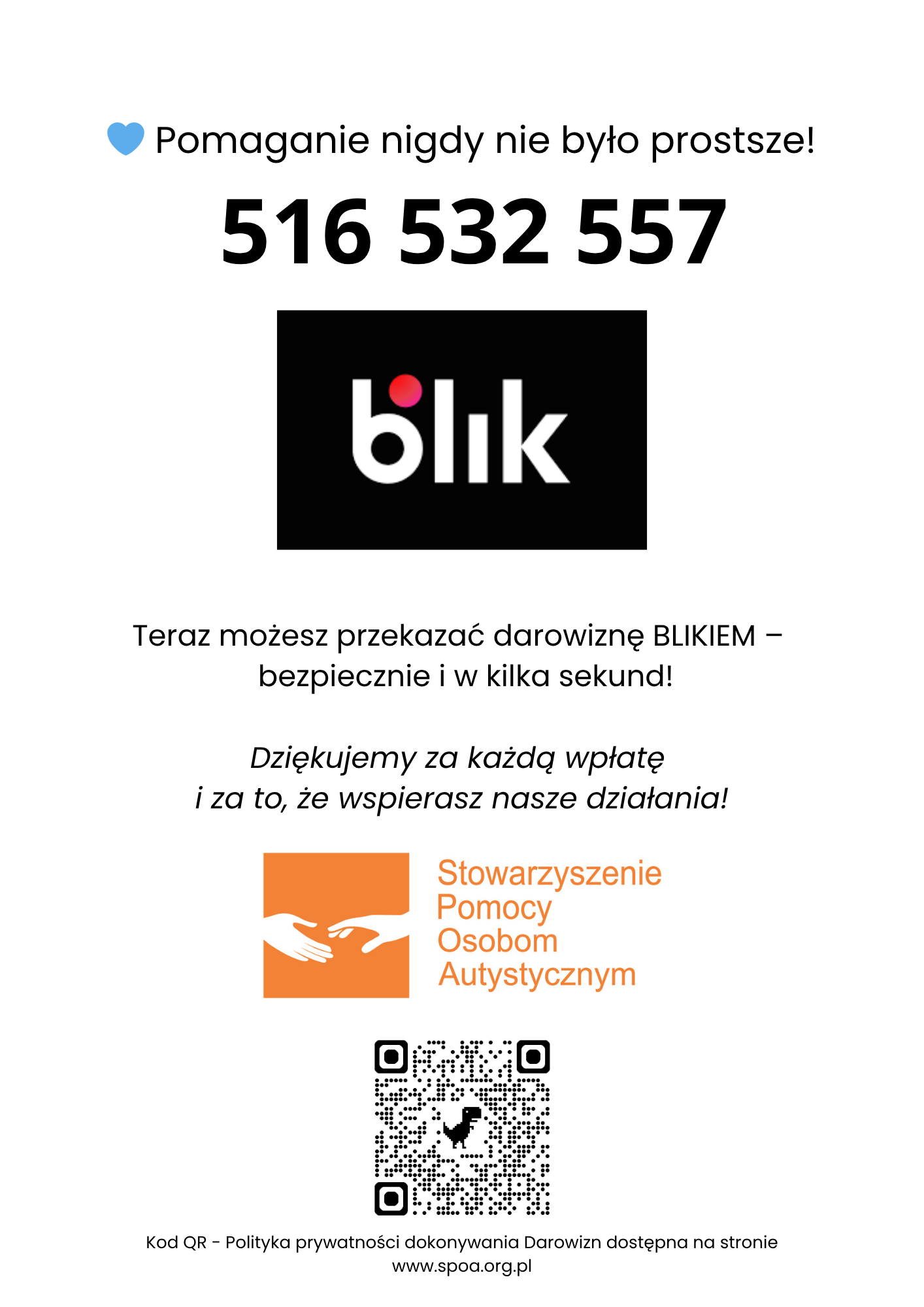 Już można nam pomagać blikiem !